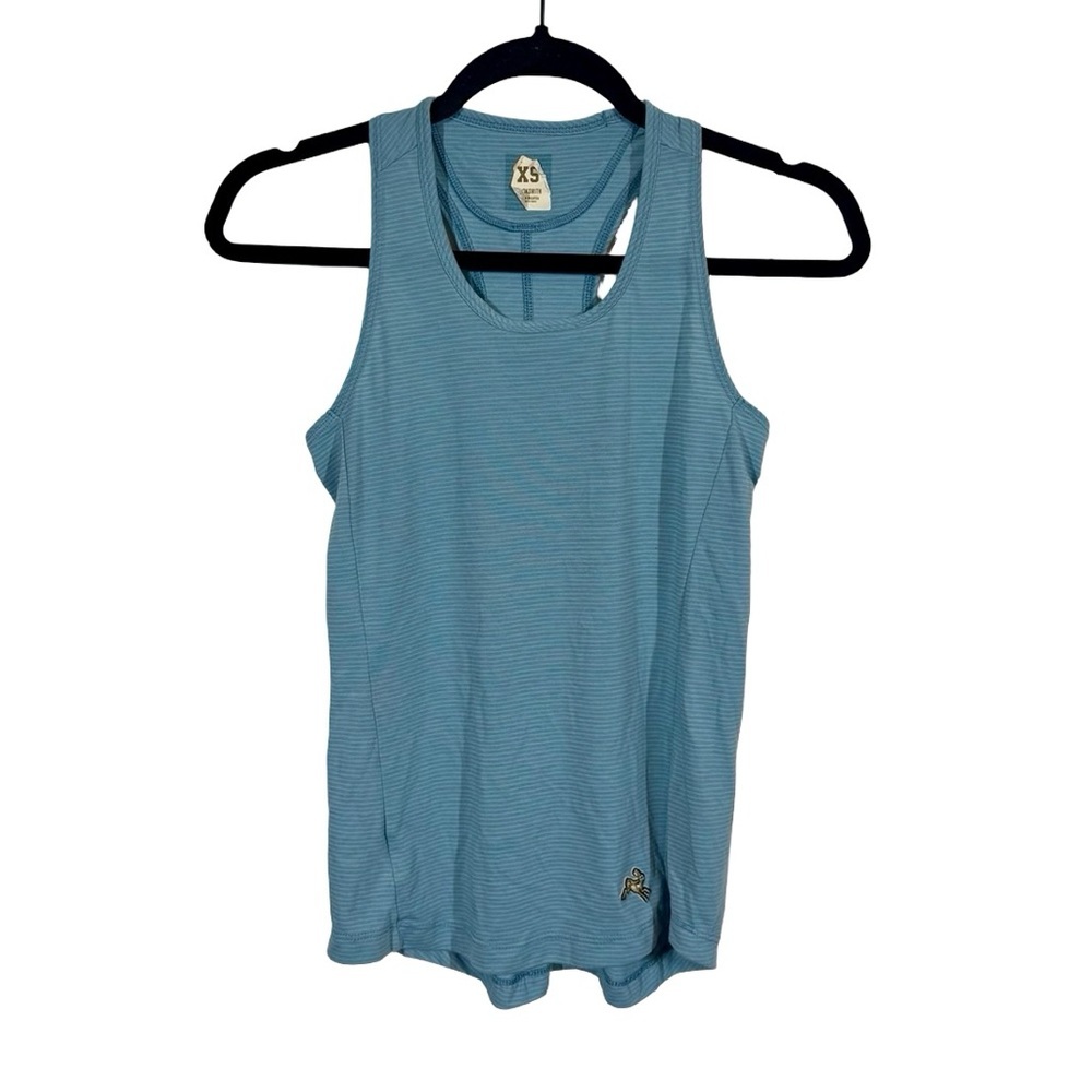 Tracksmith Blue Striped Racerback Tank Top